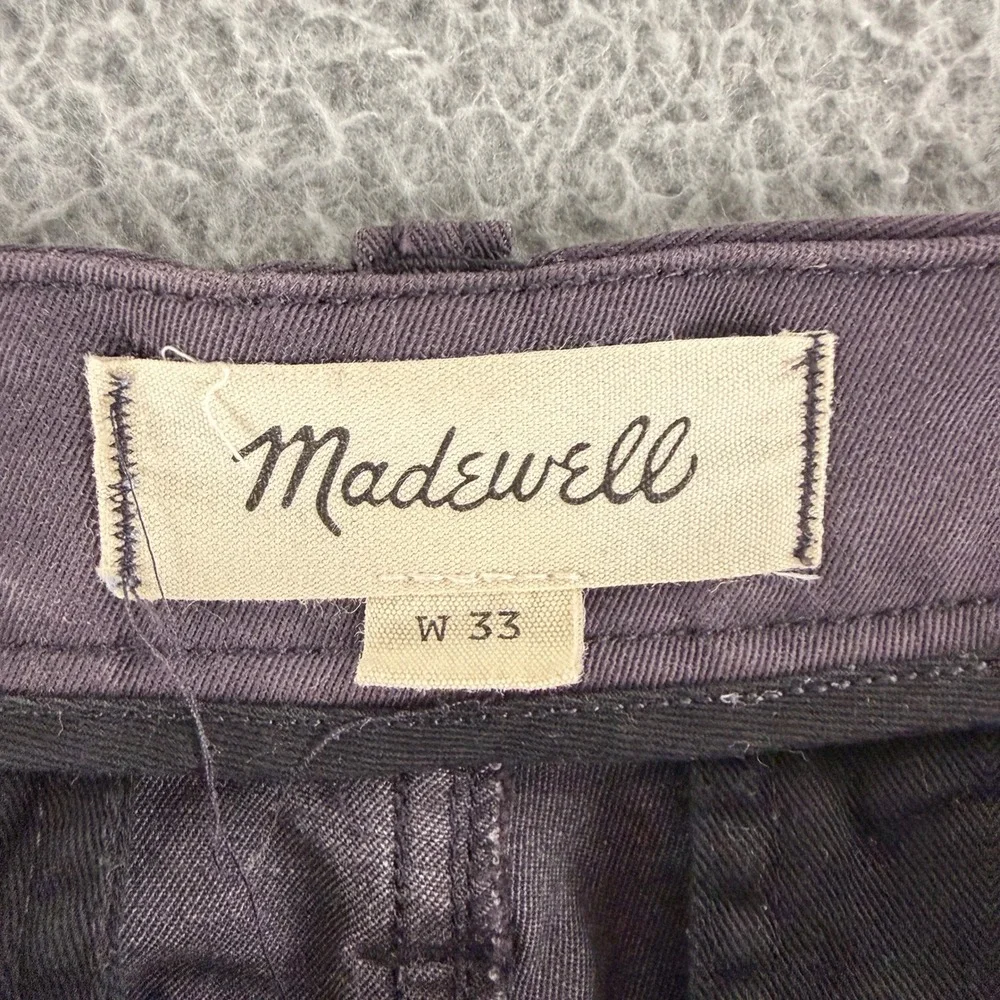 Madewell Chino Shorts Mens 33 Gray Coolmax Stretch Flat Front Casual 7 Inch